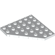 Lego destička 6x6 roh uříznutý, bílá (610601, 6107667)